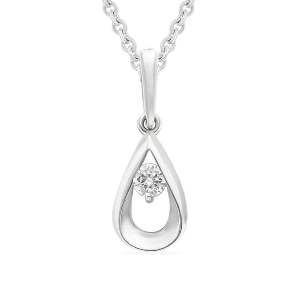 Подвеска на шею с фианитом серебро 925 пробы 585GOLD