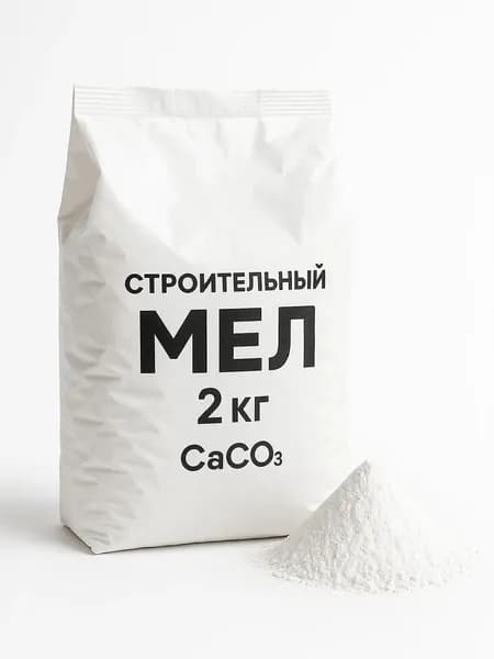 Мел (2 кг), KODRU, тонкодисперсный, строительный, природный
