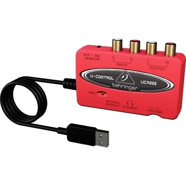 Behringer UCA 222 Внешний интерфейс USB для записи и воспроизведения звука на компьютере (PC/MAC)