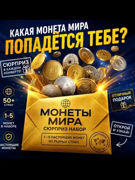 Денежный бокс Монеты мира. Необычный подарок. Сюрприз