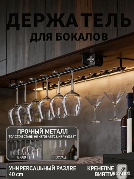 Полка для барной стойки Угловая, 40х13
