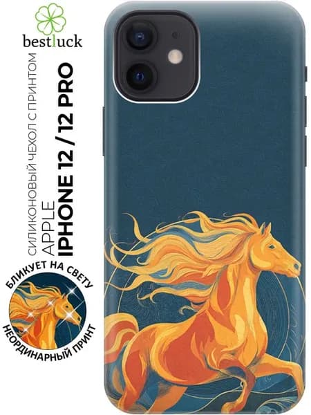 Чехол на Apple iPhone 12, 12 Pro с лошадью