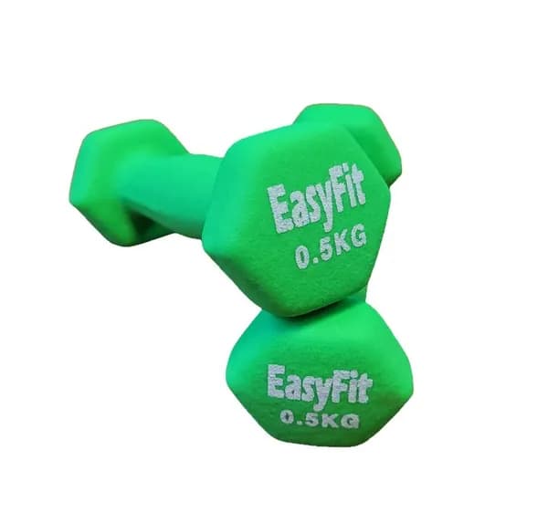 Гантели EasyFit (комплект 2 шт. по 0,5 кг) неопреновое покрытие/ для фитнеса зеленый
