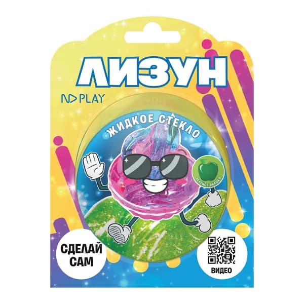 Набор для создания лизуна ND Play жидкое стекло. Зеленое яблоко, игровой, детский (NDL-037)
