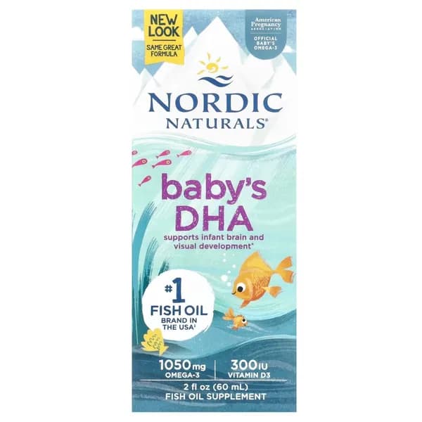 Nordic Naturals, докозагексаеновая кислота (ДГК) с витамином D3 для детей, 1050 мг, 60 мл