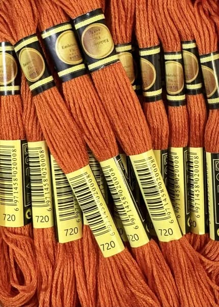 Нитки для вышивания, мулине СХС 720, 5 шт