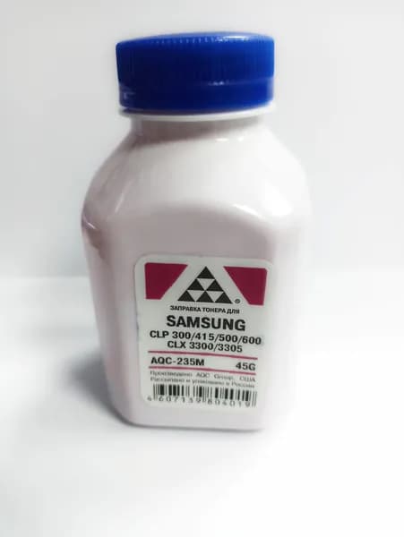Тонер для картриджа HP W2073A Samsung CLT-404S 406S 407S 409S Пурпурный (флакон 45 грамм) AQC
