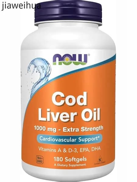 Рыбий жир из печени трески 1000 мг Cod Liver Oil 180 капсул (NOW)