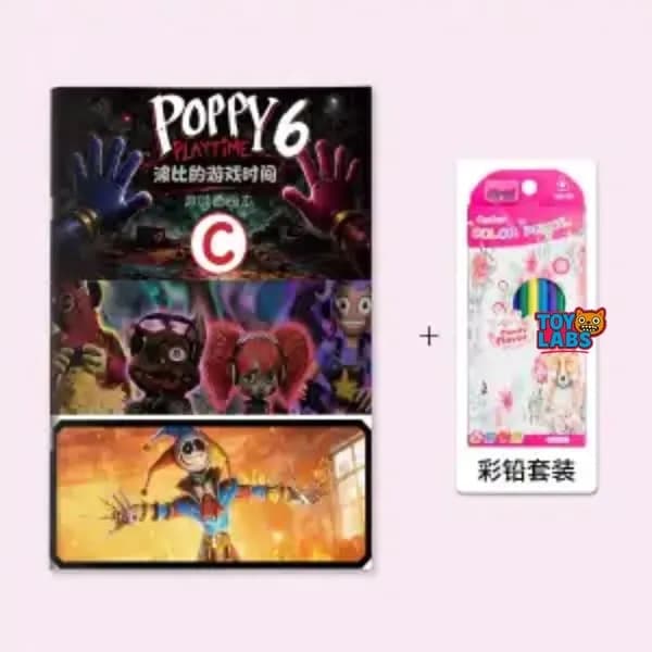 Детская рисовалка обводилка (Poppy Playtime) с персонажами Хагги Вагги и Кисси Мисси, развивающая тетрадь для раскрашивания, для мальчиков и девочек от 6 лет