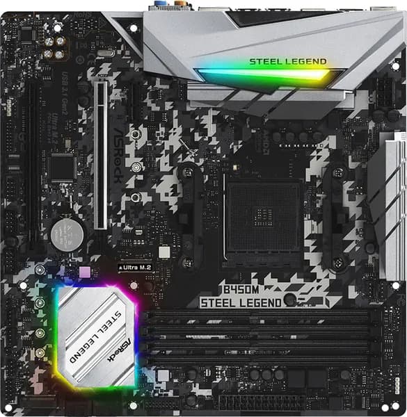 Материнская плата Asrock B450M STEEL LEGEND AM4
