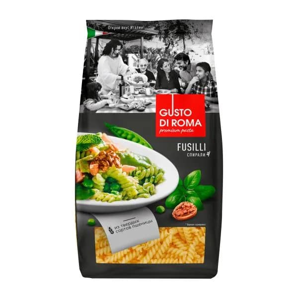 Макароны Gusto Di Roma Fusilli Спирали 450г