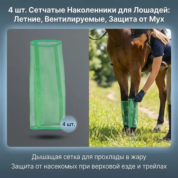 Дышащие противомоскитные накладки для верховой езды, сетчатые сапоги, защита
