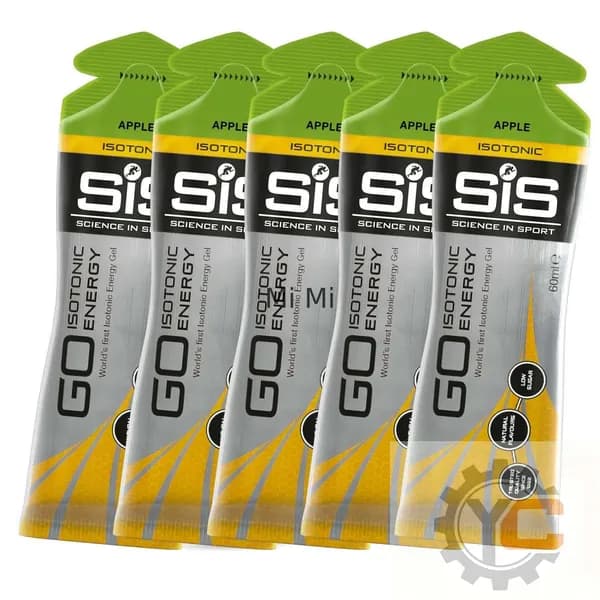 SiS, GO Isotonic Energy Gel, Гель изотонический углеводный, вкус Яблоко, 60мл, 5шт.