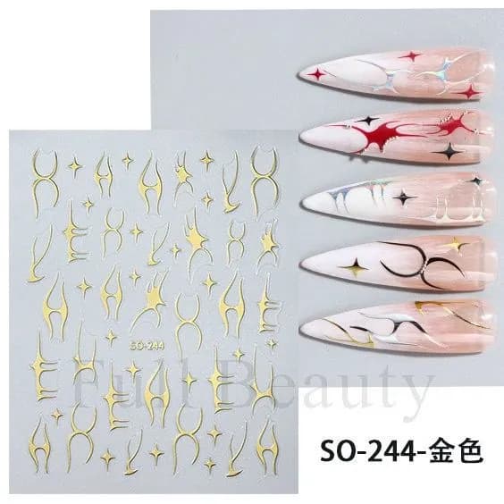 Минималистичные черно-белые цветочные наклейки для ногтей flower self nail art designs