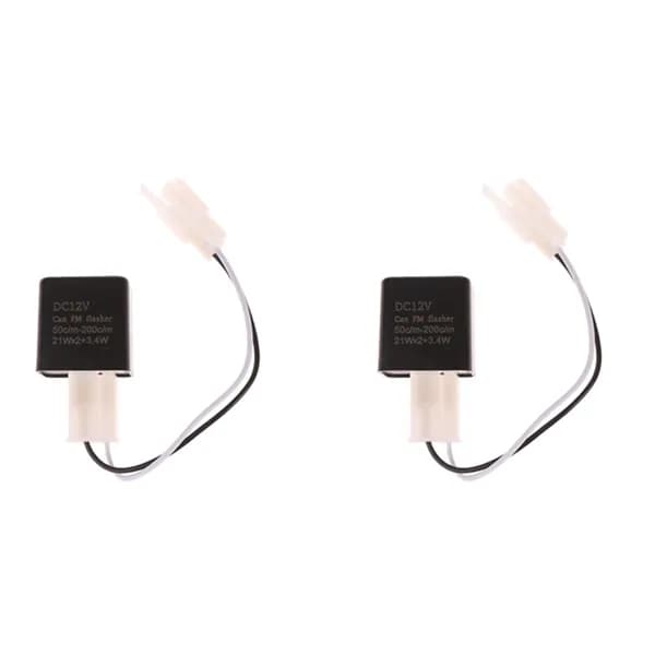 Led регулируемое реле мигания поворотников/ кабель адаптера на 2 контакта, 12v, черный, совместим с led и обычными лампами, простой монтаж, plug-and-play.