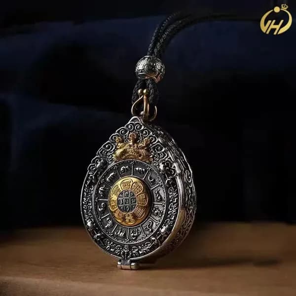 Винтажное ожерелье с подвеской Будды из латуни