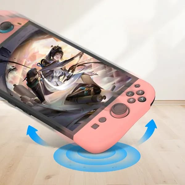 Силиконовый чехол для контроллеров Nintendo Switch 2 оранжевого цвета с противоскользящей текстурой