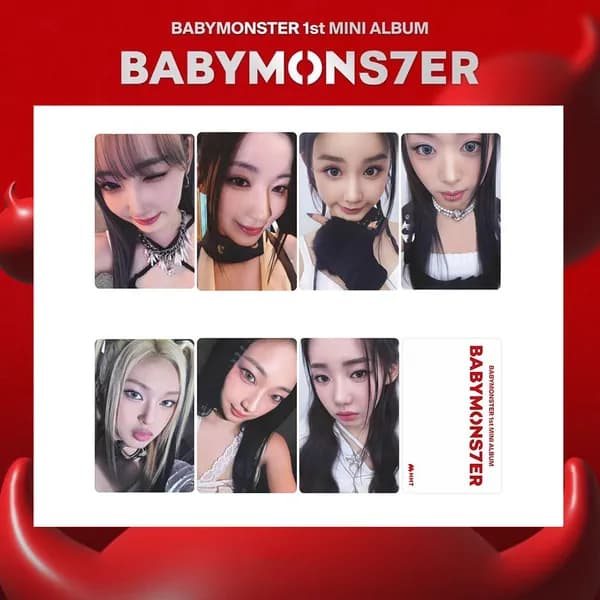 Карточки BABYMONSTER k-pop карточки коллекционные карты 5.4*8.6cm 7 шт