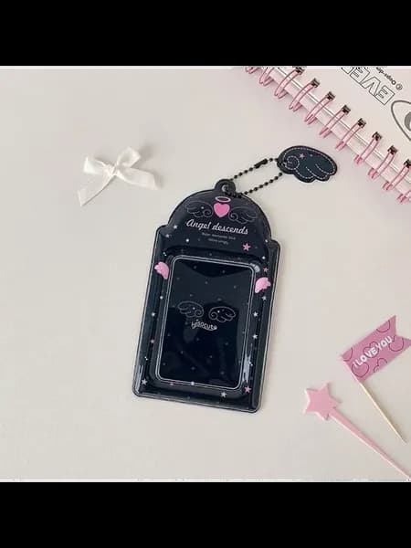 Держатель для фотокарточек PVC крылья ангела Black