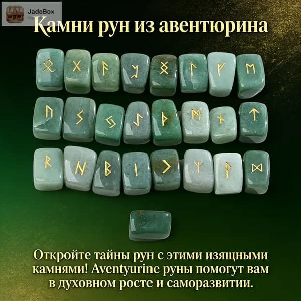 Скандинавские руны неправильной формы, гадание, зеленый клубок