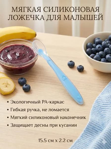 Детские приборы для кормления синий