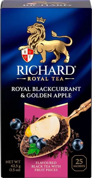 Чай черный RICHARD Royal Blackcurrant & Golden Apple арома, 25пак