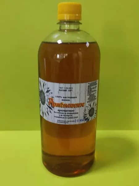 Масло подсолнечное, НЕрафинированное, АРОМАТНОЕ(из жаренной семечки) "АРТЁМОВСКОЕ" 1 литр.