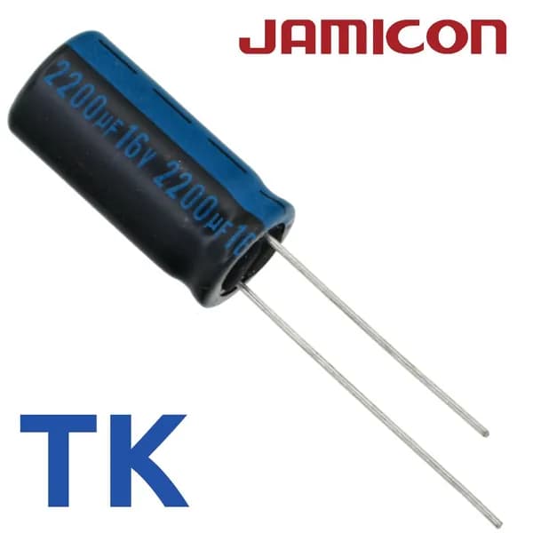 2200мкФ 16В / TK / 10x21 / 105 С / конденсатор электролитический (5шт)
