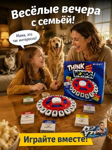 Настольная игра с вращающимся столом "Сумасшедший алфавит"