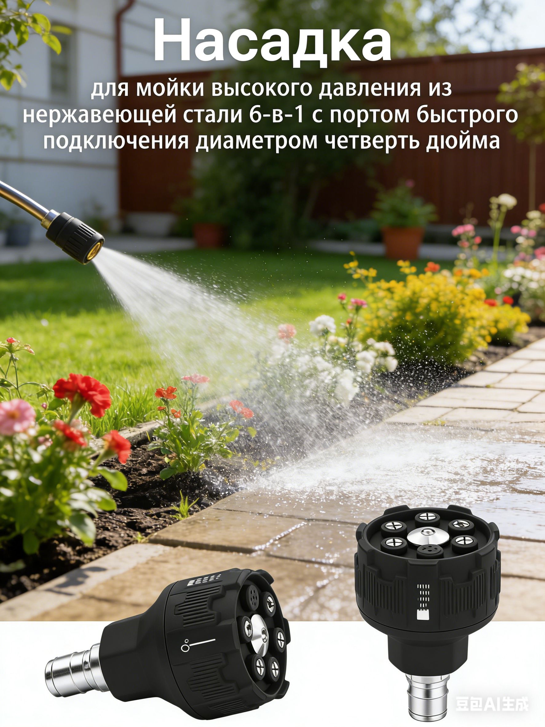 Распылитель воды высокого давления, удлиненная насадка для мойки автомобилей, садовый инструмент