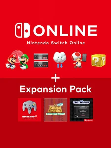 Nintendo Switch Online + Expansion Pack (Членство для семей + Пакет расширения - 12 месяцев) (Цифровая версия) (EU)