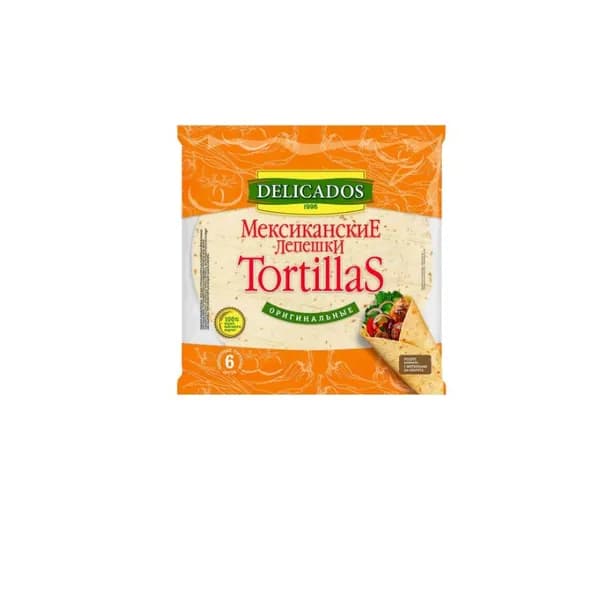 Delicados Тортильи пшеничные, 10-дюймов, 6 шт. в упаковке, 400 г