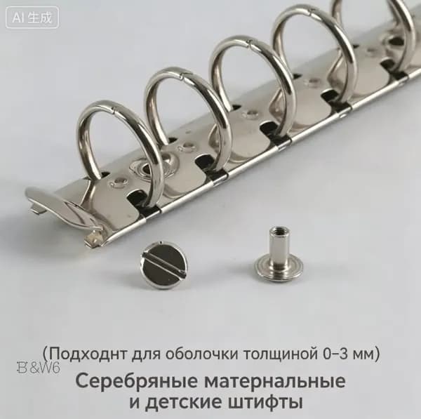 Винты 8 мм для кольцевых механизмов, 10 пар (на 5 зажимов), серебристые, для монтажа, ручная затяжка