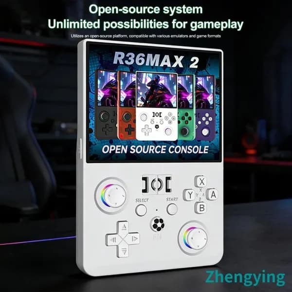 Ретро-портативная игровая консоль R36MAX2 с открытым Linux-ядром, 4,5-дюймовым IPS-экраном и аккумулятором