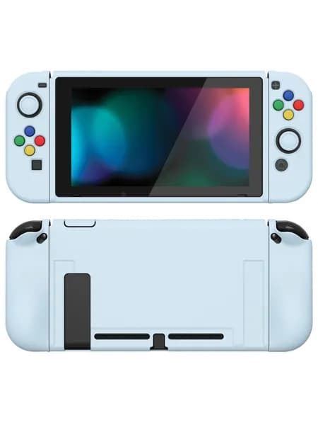 PlayVital защитный чехол ZealProtect для Nintendo Switch, гибкий grip-кейс с защитным стеклом, накладками на стики и кнопки, противоскользящий, для комфортной игры