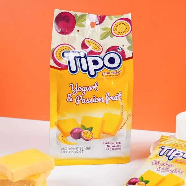 Хлебные ломтики Tipo с покрытием со вкусом маракуйи, 1 упаковка (около 9 шт), 90 г