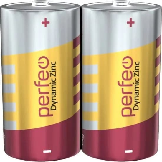 Батарейка солевая Perfeo Dynamic Zinc R14/2SH, тип C (R14), 2шт, пленка (PF R14/2SH)