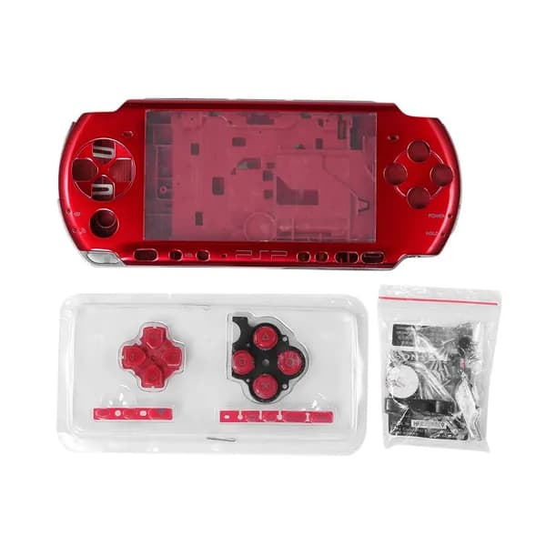 Корпус для PSP3000 красный с комплектом кнопок