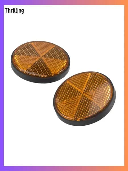 Оранжевый круглый отражатель "2 x 2inch" для мотоциклов, ATV и велосипедов / универсальный.
