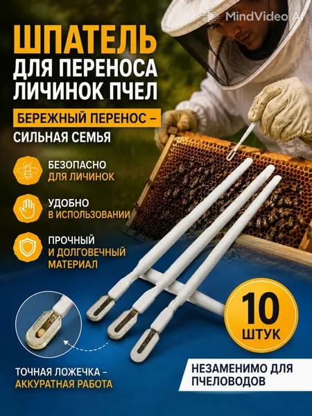 шпатель для переноса личинок пчел Оборудование для получения маточного молочка 10pc