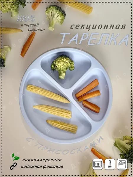 Тарелка 1 шт голубой