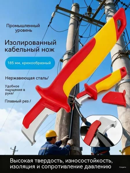 Нож строительно-ремонтный,Электроизоляция, специально предназначенная для снятия изоляции1