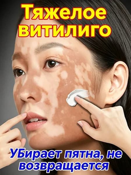 Мазь для лечения витилиго, эффективно удаляет белые пятна и регулирует пигментацию, выравнивает тон кожи и устраняет странные взгляды окружающих, 20 грамм