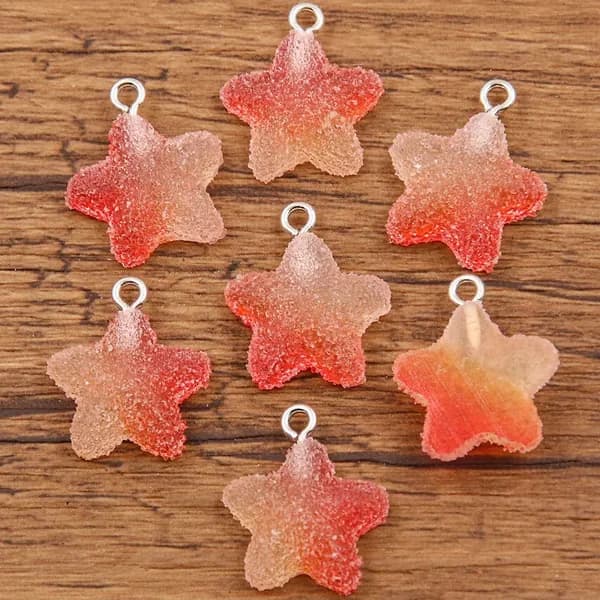 Подвеска из смолы градиентного цвета 10pcs