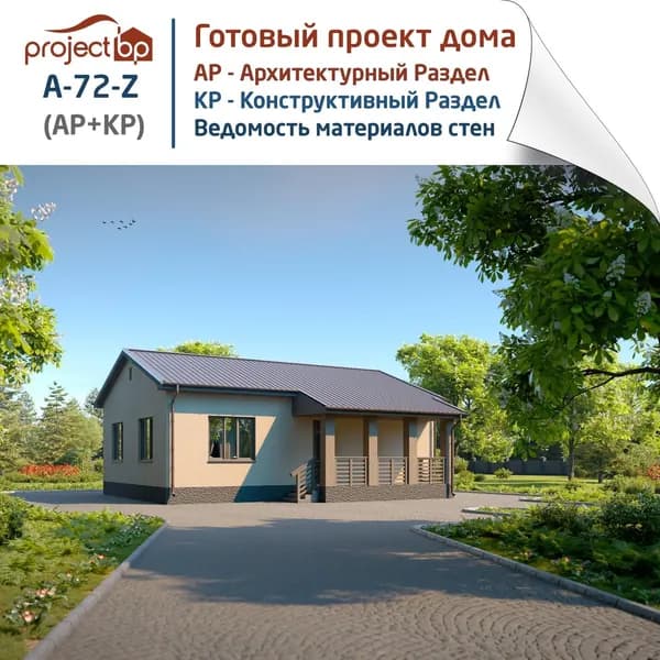 Проект одноэтажного дома под штукатурку