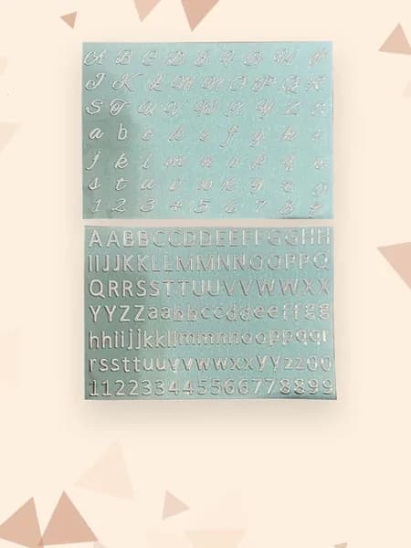 Самоклеящиеся стикеры и декоративные элементы для DIY украшений, Серебро - C