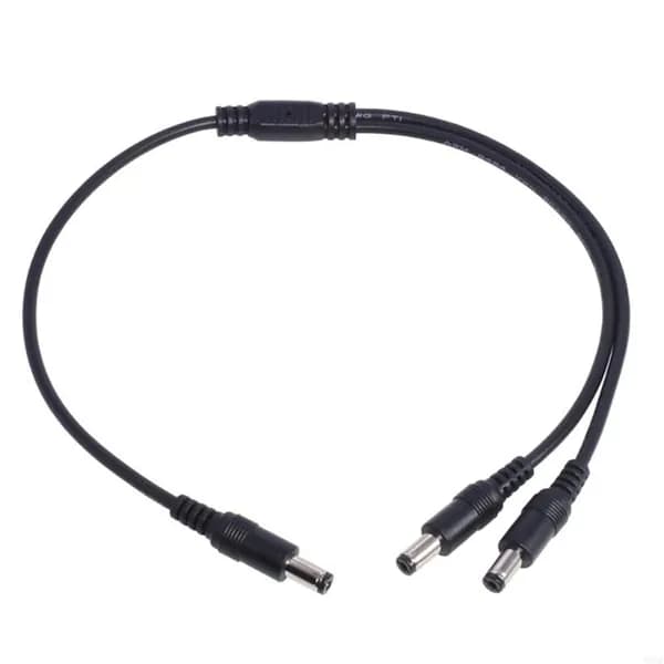 DC Разветвляющий Кабель 2-Way 5.5x2.1mm 1 Мужской На 2 Мужских Разъема Для Питания LED Света И Камеры