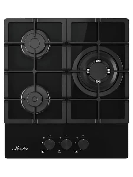 Варочная панель Monsher MGG 43 Noir газовая, 3 конфорки