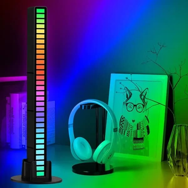 RGB-светильник с функцией распознавания звука, чёрный, питание от USB-порта