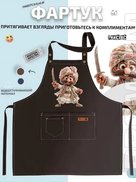 Фартук восточный мальчик с саблей и тюрбаном